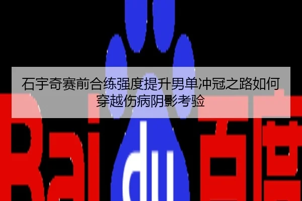 石宇奇赛前合练强度提升男单冲冠之路如何穿越伤病阴影考验